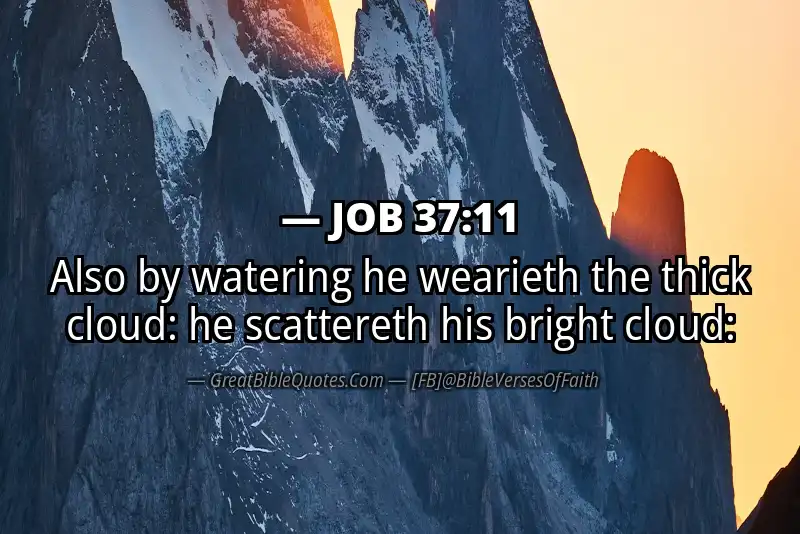 JOB 37:11 Verse Image