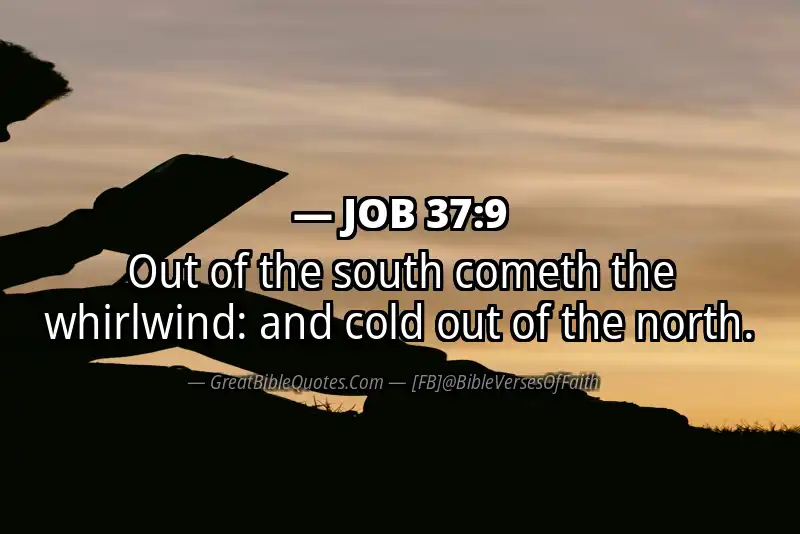 JOB 37:9 Verse Image