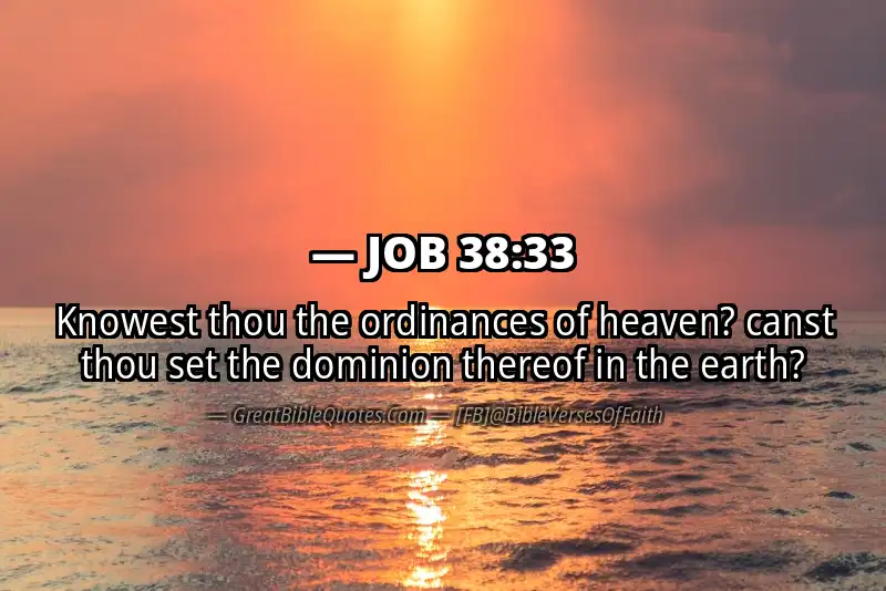 JOB 38:33 Verse