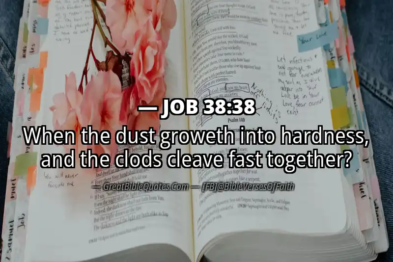 JOB 38:38 Verse Image