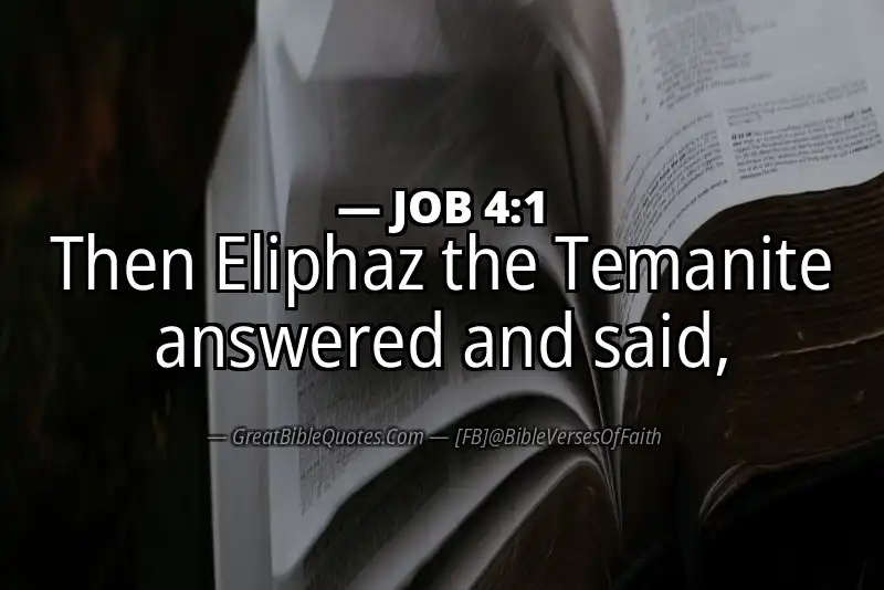 JOB 4:1 Verse