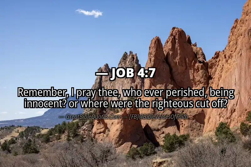 JOB 4:7 Verse Image