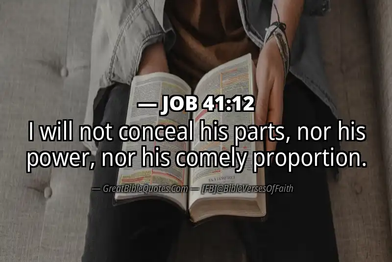 JOB 41:12 Verse