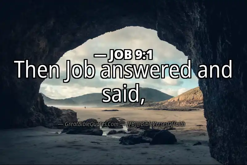 JOB 9:1 Verse