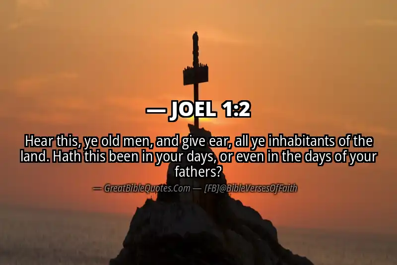 Bible verse: JOEL 1:2 Image