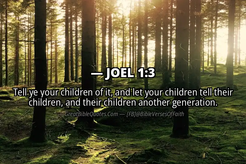 Bible verse: JOEL 1:3 Image