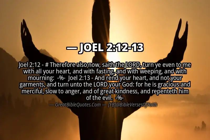 Image for JOEL 2:12-13 Bible verse