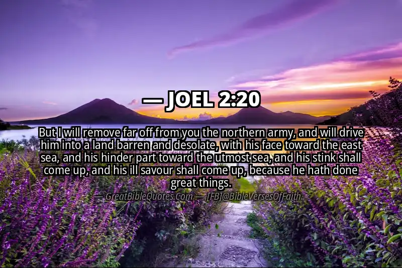 Bible verse: JOEL 2:20 Image