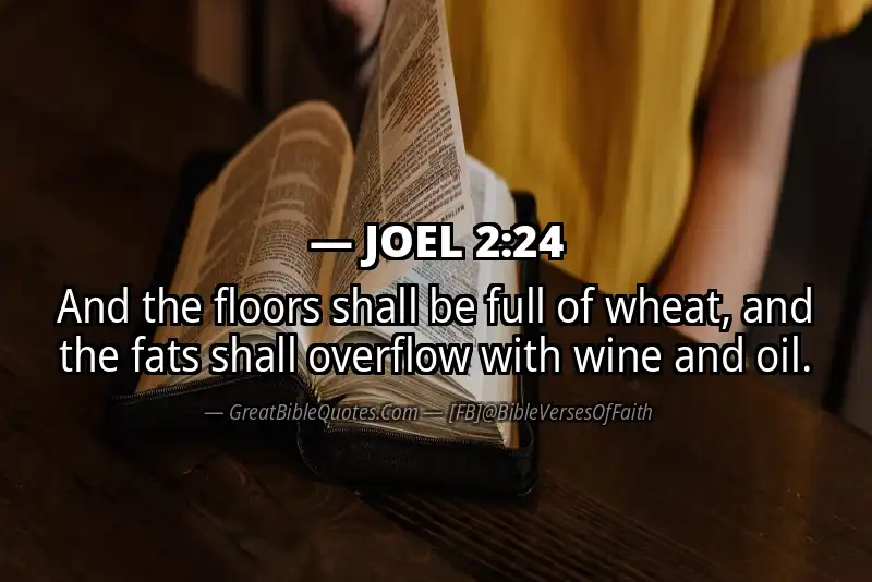 Bible verse: JOEL 2:24 Image