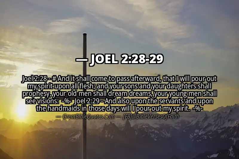 Image for JOEL 2:28-29 Bible verse