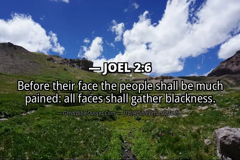 Bible verse: JOEL 2:6 Image
