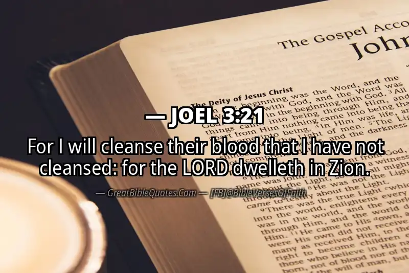 Bible verse: JOEL 3:21 Image