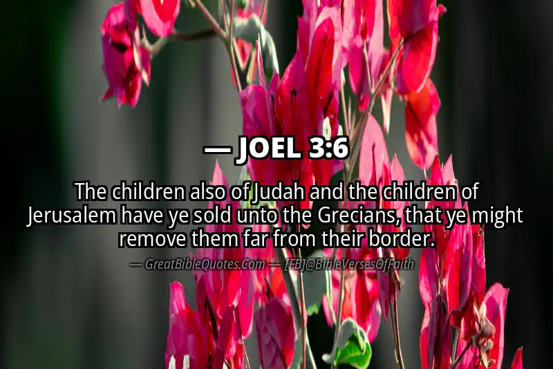 Bible verse: JOEL 3:6 Image