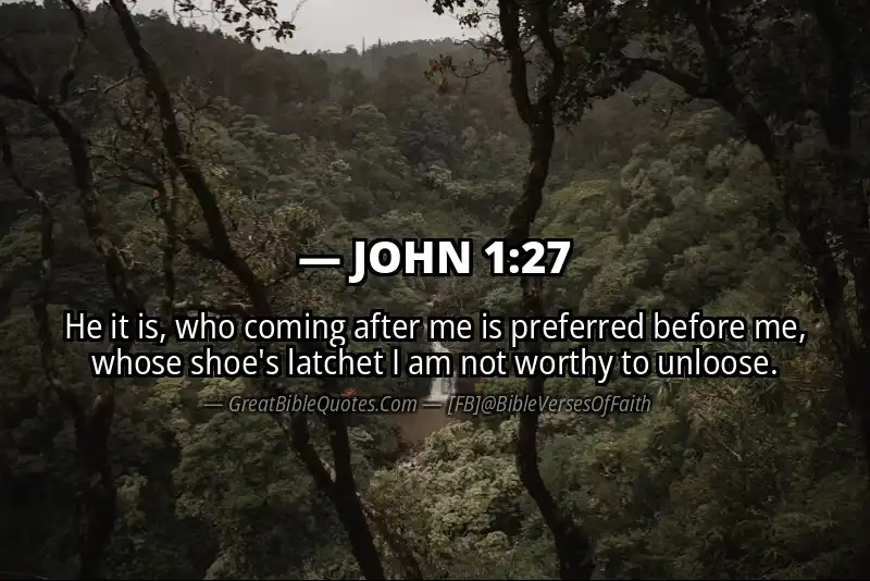 Bible verse: JOHN 1:27 Image
