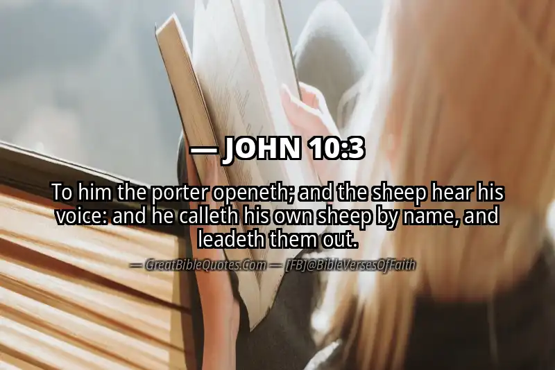 JOHN 10:3 Verse