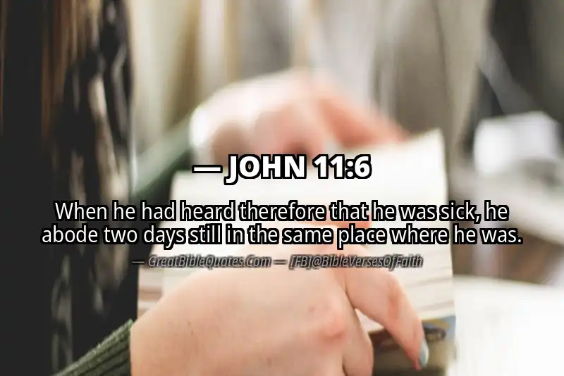 JOHN 11:6 Verse