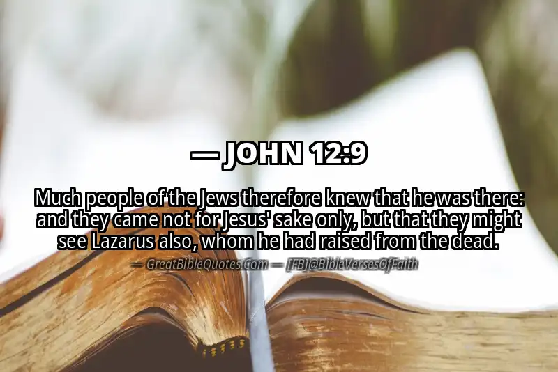 JOHN 12:9 Verse Image