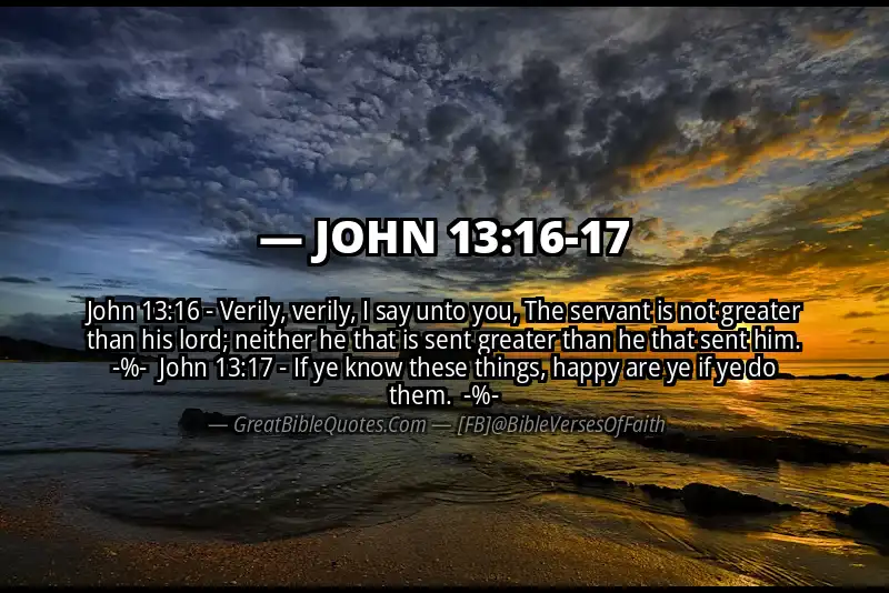 Image for JOHN 13:16-17 Bible verse