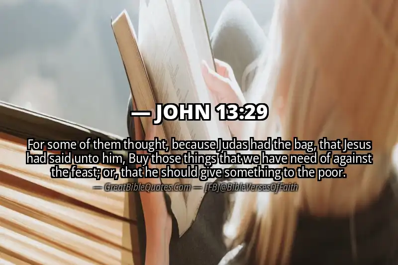 JOHN 13:29 Verse