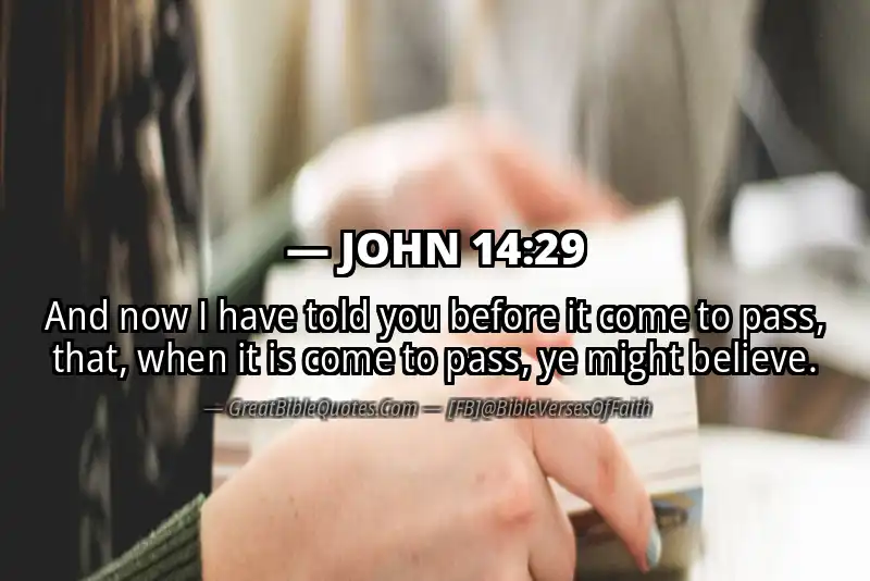 JOHN 14:29 Verse