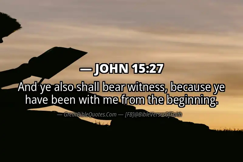JOHN 15:27 Verse