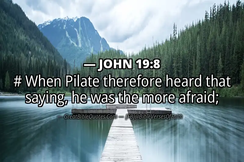 JOHN 19:8 Verse