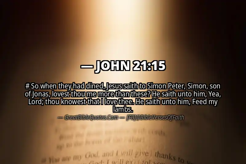 Bible verse: JOHN 21:15 Image