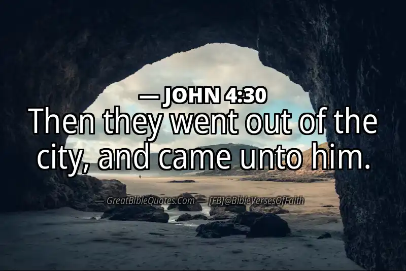 JOHN 4:30 Verse