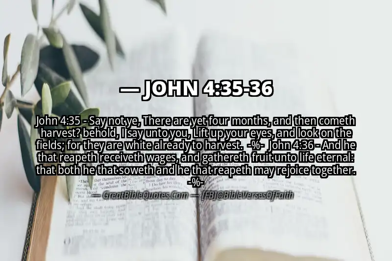 Image for JOHN 4:35-36 Bible verse
