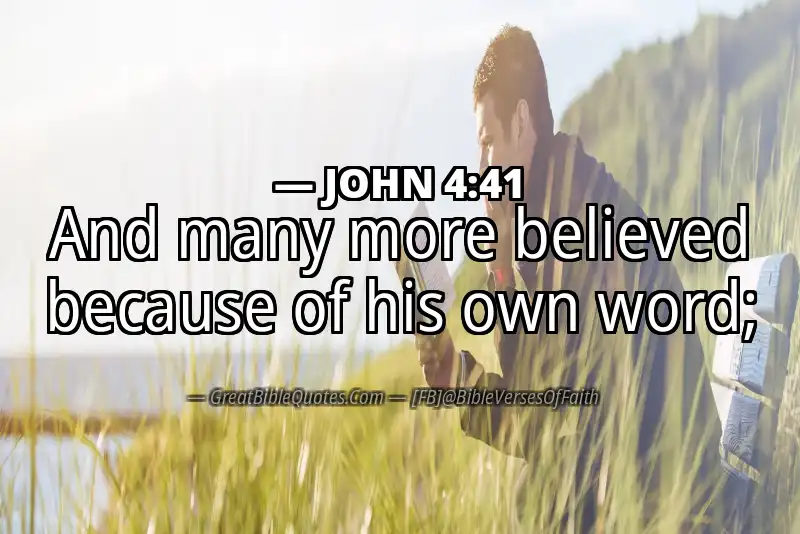 JOHN 4:41 Verse Image