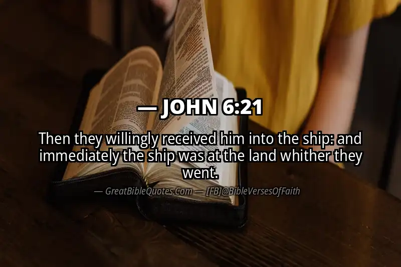 JOHN 6:21 Verse