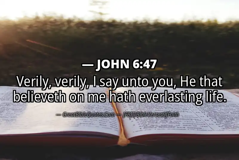 Image for JOHN 6:47 Bible verse