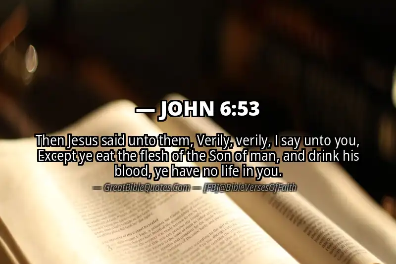 JOHN 6:53 Verse