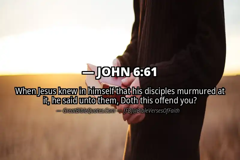 JOHN 6:61 Verse