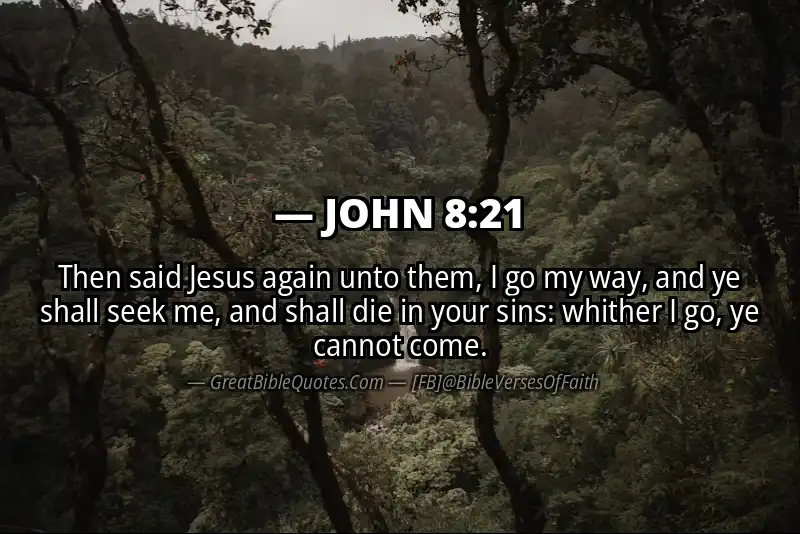 JOHN 8:21 Verse Image