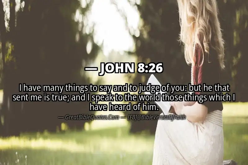 JOHN 8:26 Verse Image