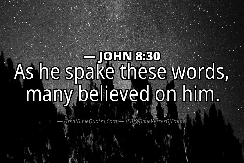 JOHN 8:30 Verse