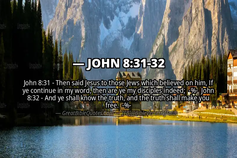 Image for JOHN 8:31-32 Bible verse