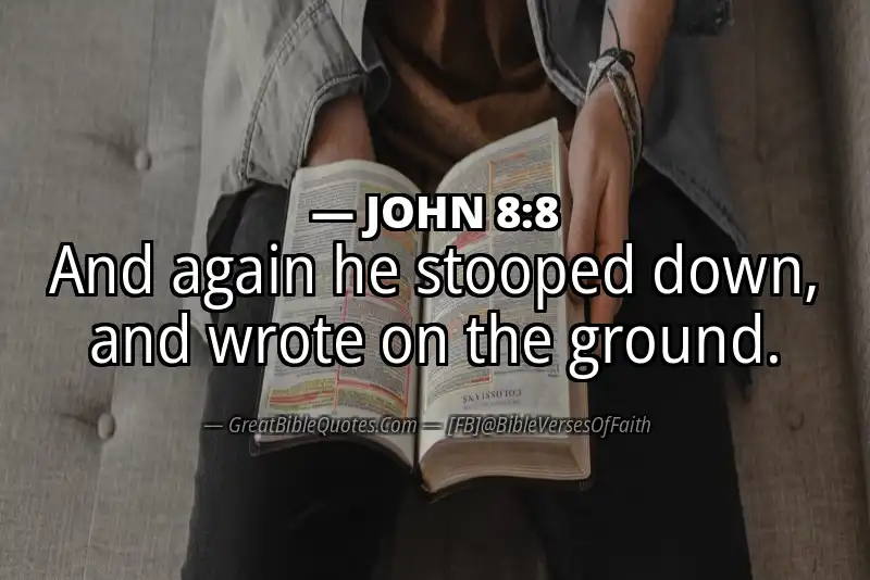 JOHN 8:8 Verse