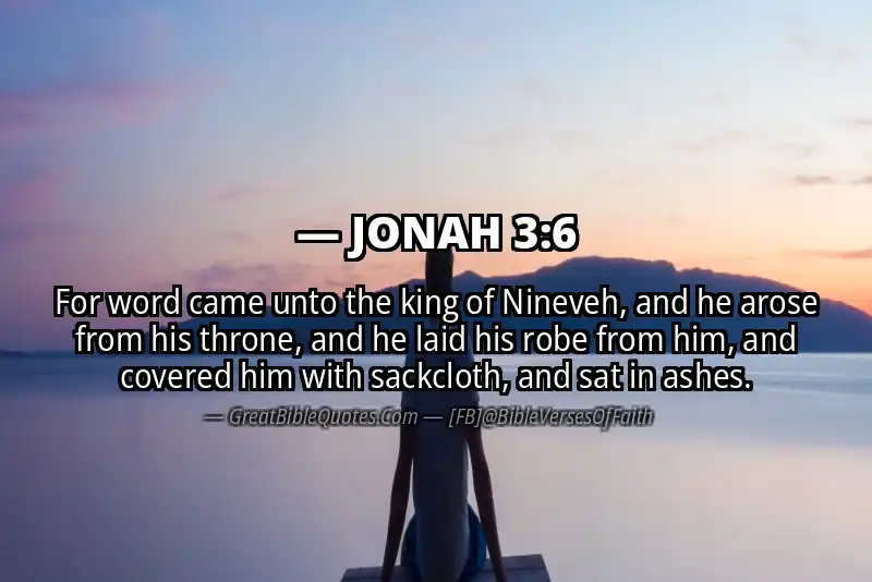 JONAH 3:6 Verse