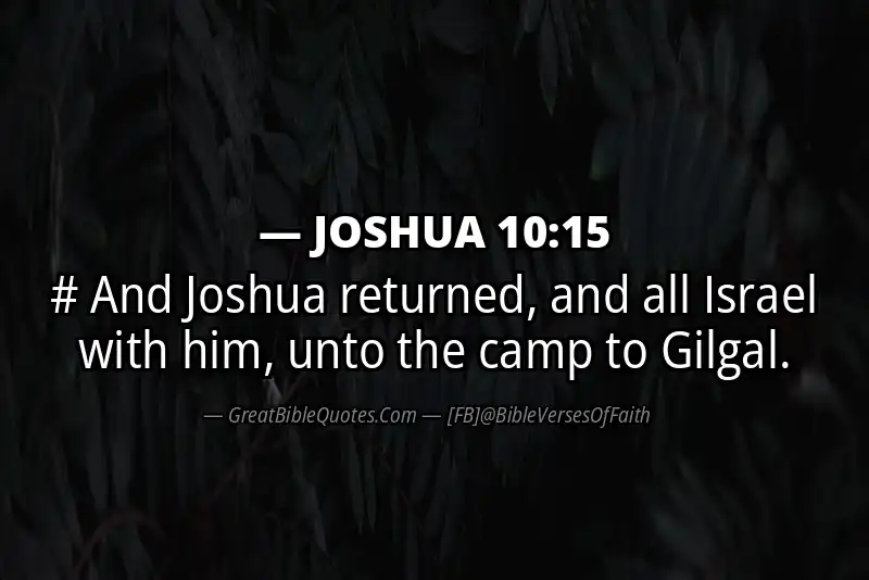 JOSHUA 10:15 Verse