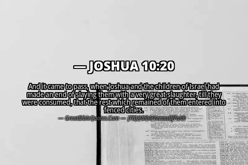 Bible verse: JOSHUA 10:20 Image