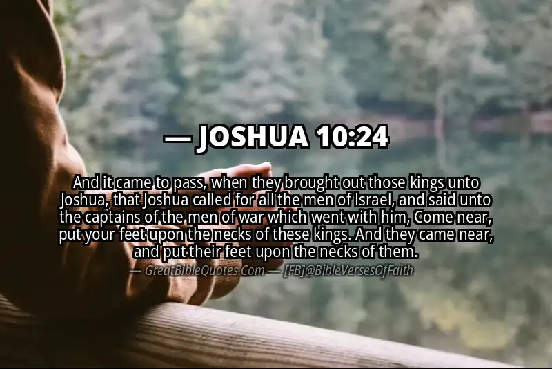 Bible verse: JOSHUA 10:24 Image
