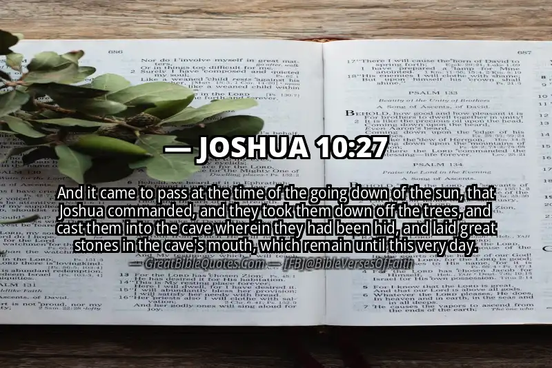 Bible verse: JOSHUA 10:27 Image