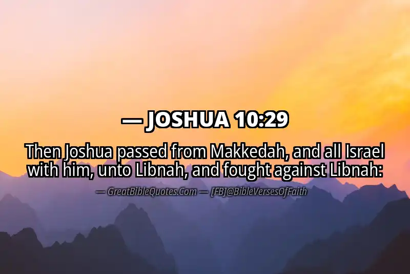 JOSHUA 10:29 Verse Image