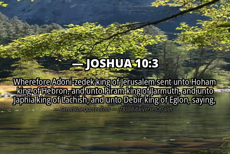 Bible verse: JOSHUA 10:3 Image