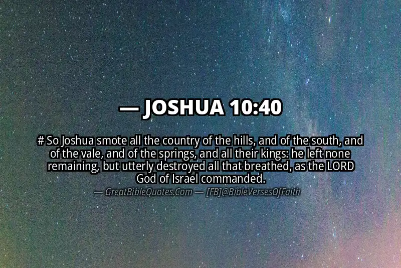 Bible verse: JOSHUA 10:40 Image