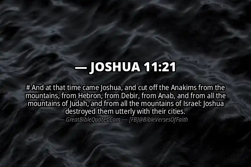 JOSHUA 11:21 Verse Image