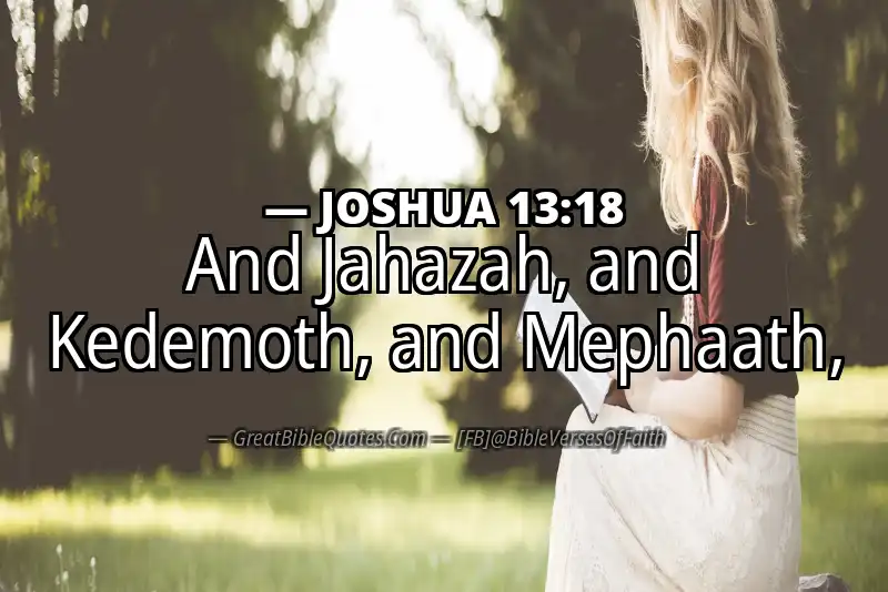 Bible verse: JOSHUA 13:18 Image