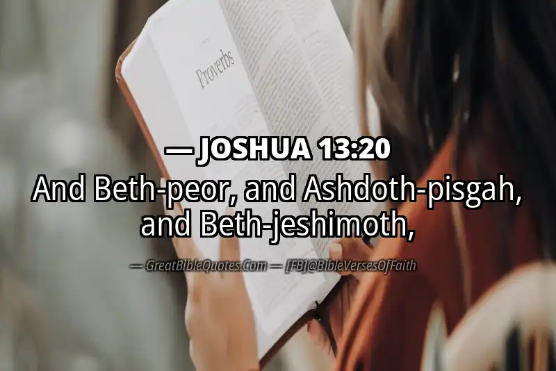 Bible verse: JOSHUA 13:20 Image